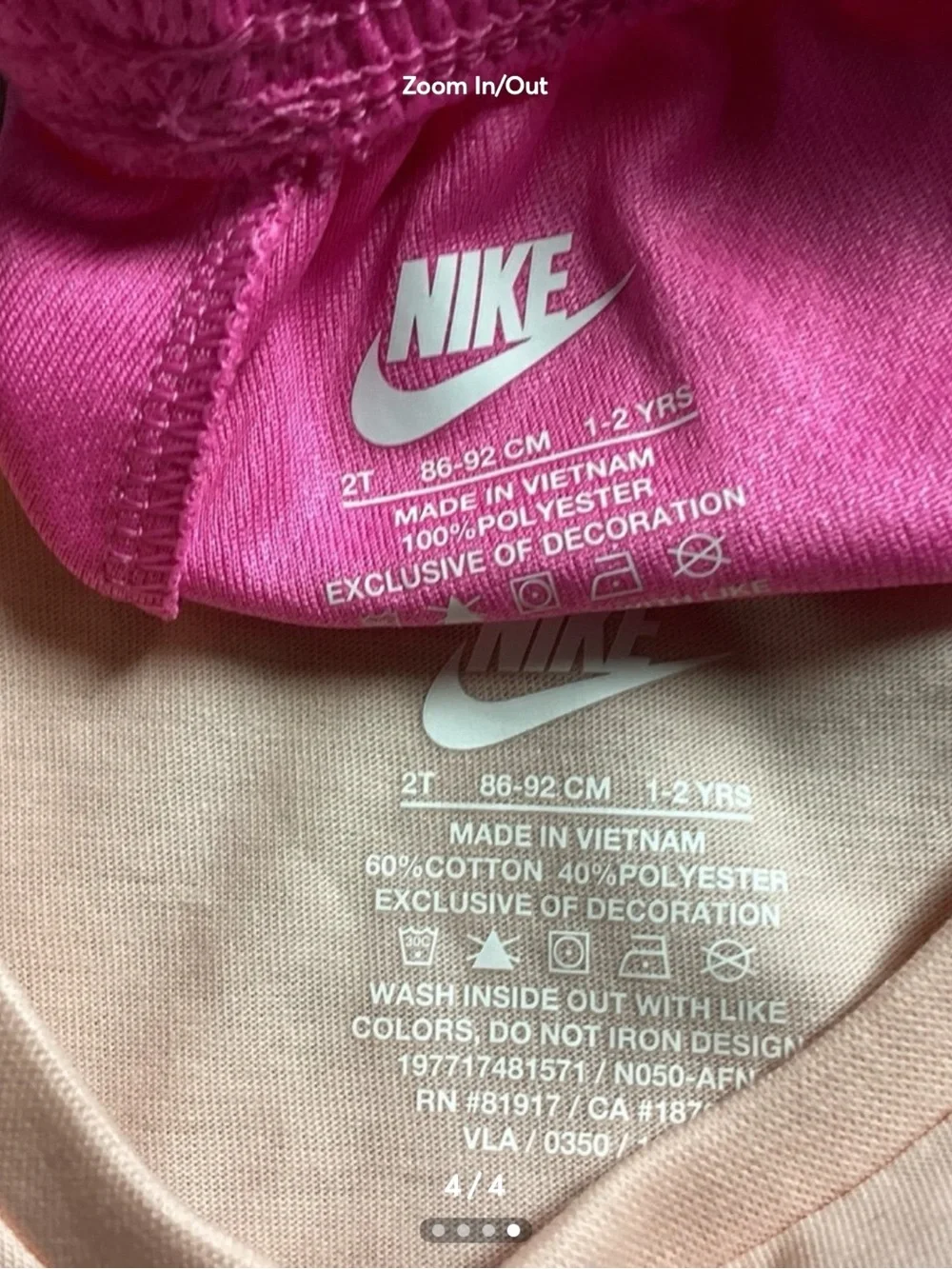 Nike shorts set toddler girls size 2T(NWT) ~PRICE IS FIRM, NO OFFERS~ - Picture 4 of 4
